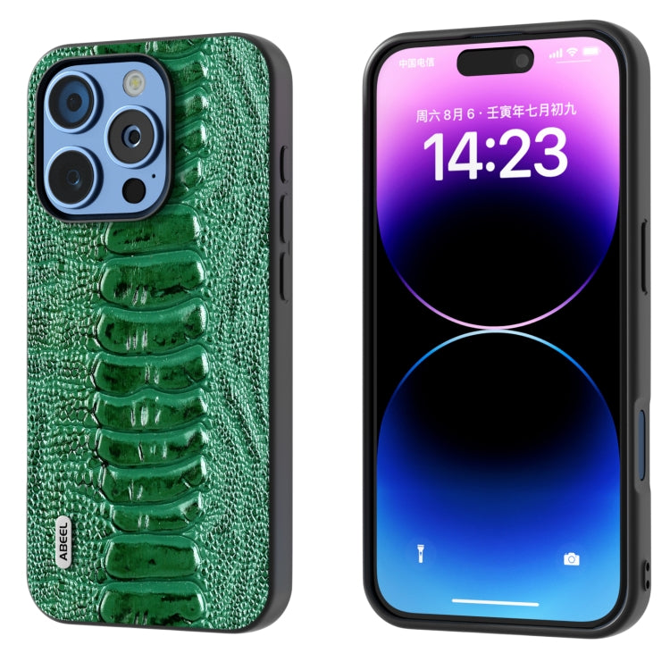 ABEEL Genuine Leather Weilai Series Phone Case, For iPhone 16 Pro Max, For iPhone 16 Pro���������...