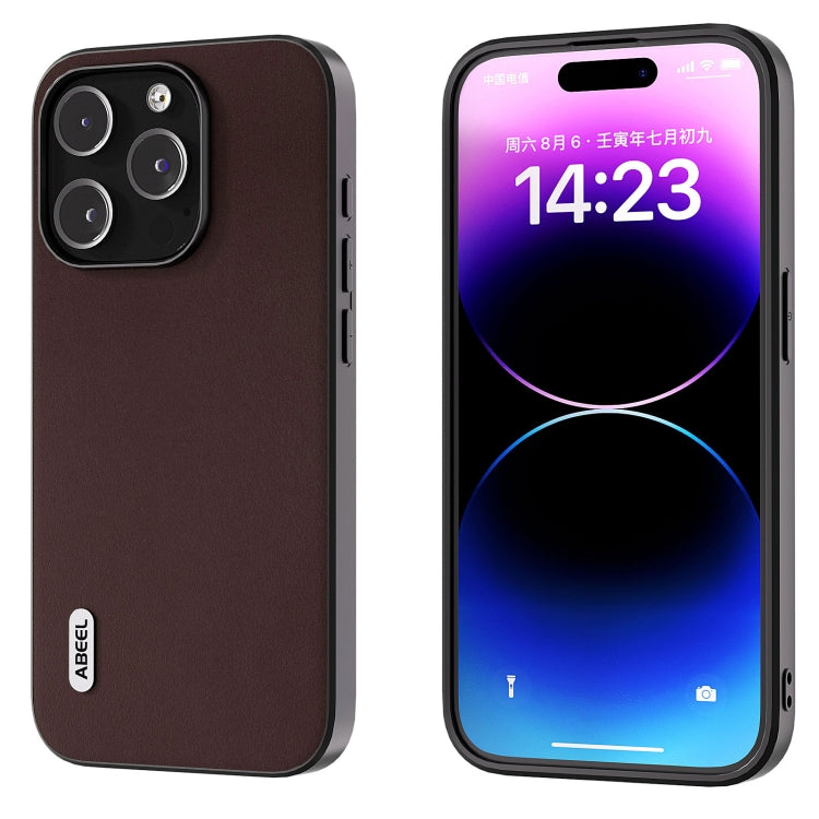ABEEL Genuine Leather Xiaoya Series Phone Case, For iPhone 16 Pro Max, For iPhone 16 Pro���������...
