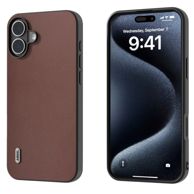 ABEEL Genuine Leather Xiaoya Series Phone Case, For iPhone 16 Pro Max, For iPhone 16 Pro���������...
