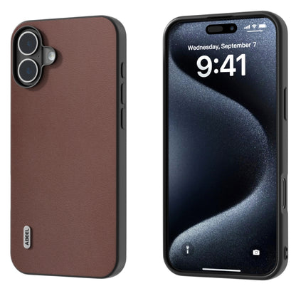 ABEEL Genuine Leather Xiaoya Series Phone Case, For iPhone 16 Pro Max, For iPhone 16 Pro���������...