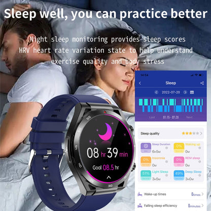 ET450 1.39 inch IP67 Waterproof Silicone Band Smart Watch, Support ECG / Non-invasive Blood Gluco...