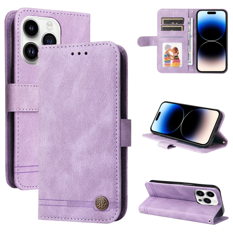 Skin Feel Life Tree Leather Phone Case
