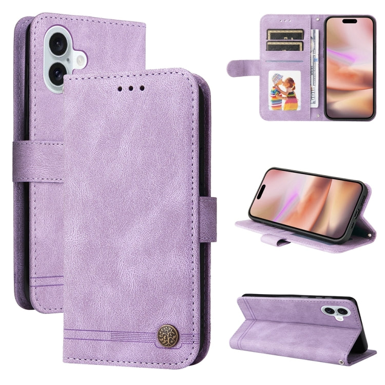 Skin Feel Life Tree Leather Phone Case