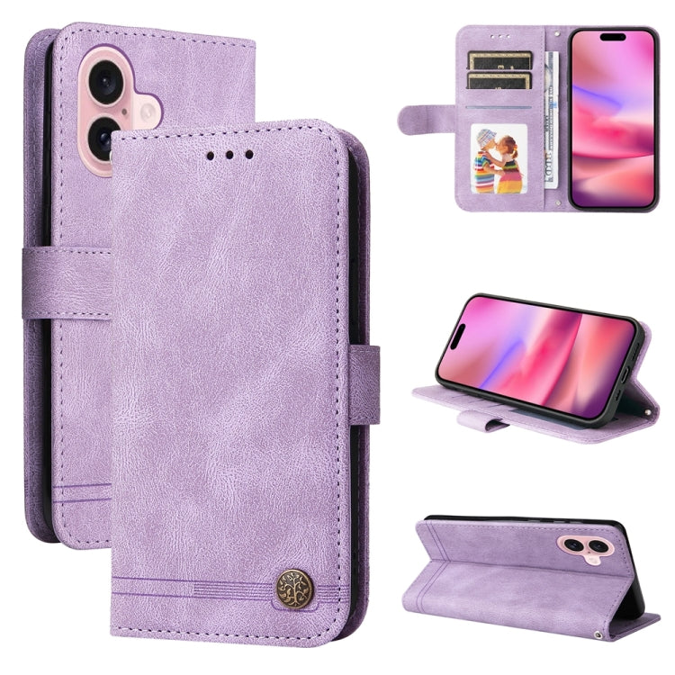 Skin Feel Life Tree Leather Phone Case