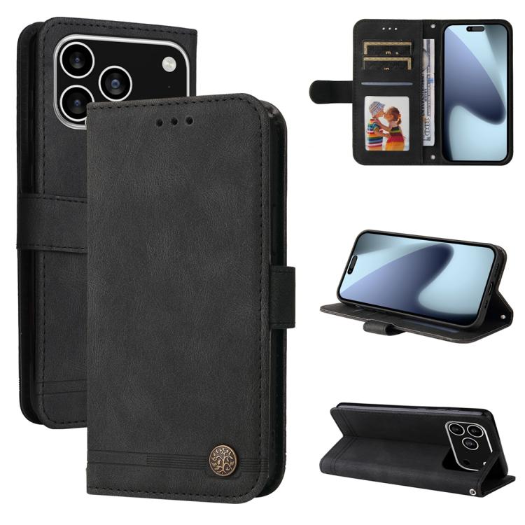 Skin Feel Life Tree Leather Phone Case