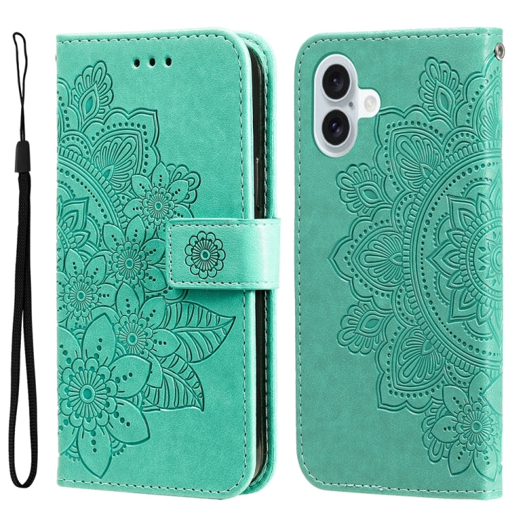 Seven-petal Flowers Embossing Leather Phone Case