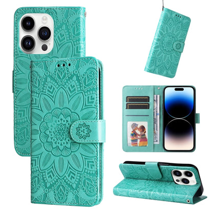Embossed Sunflower Leather Phone Case