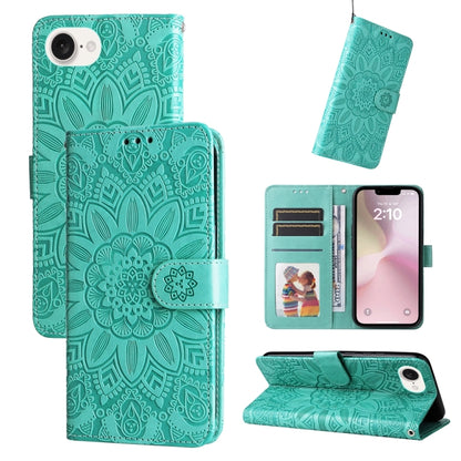 Embossed Sunflower Leather Phone Case