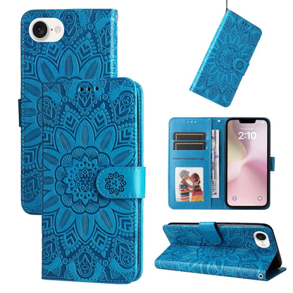 Embossed Sunflower Leather Phone Case