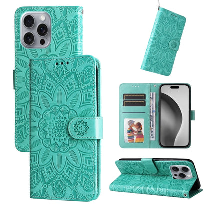 Embossed Sunflower Leather Phone Case