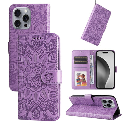 Embossed Sunflower Leather Phone Case