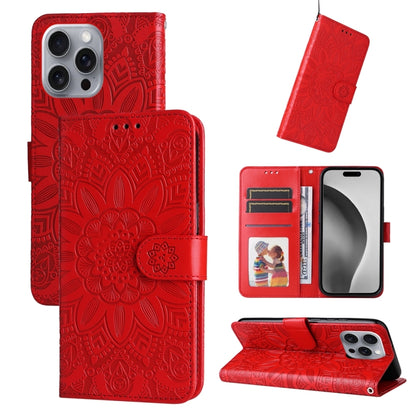 Embossed Sunflower Leather Phone Case