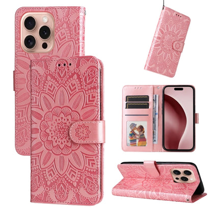 Embossed Sunflower Leather Phone Case