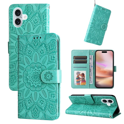 Embossed Sunflower Leather Phone Case