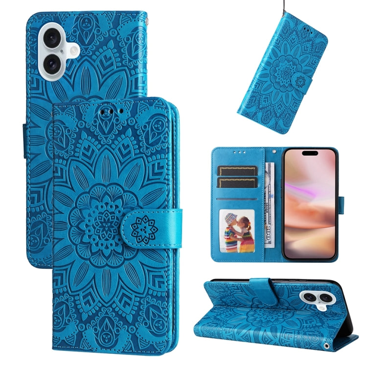 Embossed Sunflower Leather Phone Case