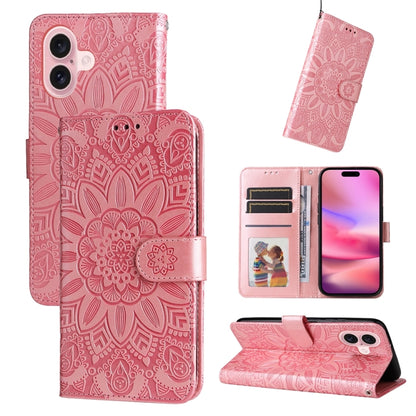 Embossed Sunflower Leather Phone Case