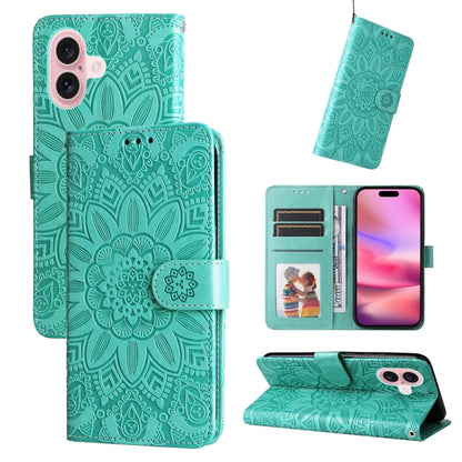 Embossed Sunflower Leather Phone Case