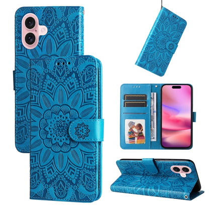 Embossed Sunflower Leather Phone Case