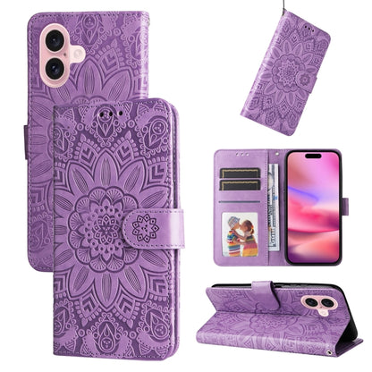 Embossed Sunflower Leather Phone Case
