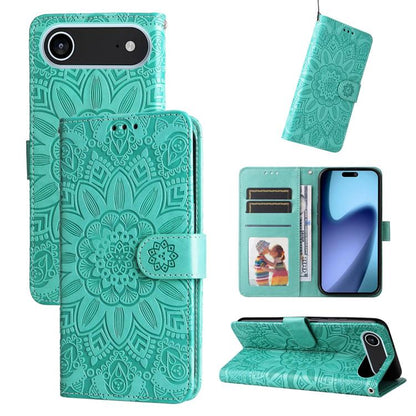 Embossed Sunflower Leather Phone Case