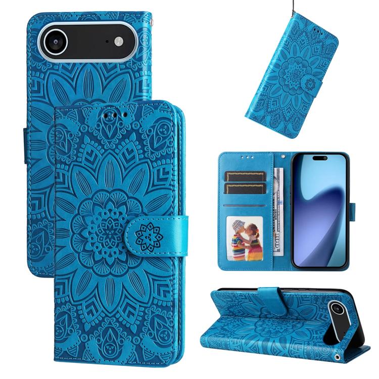 Embossed Sunflower Leather Phone Case