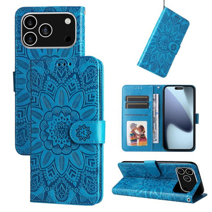 Embossed Sunflower Leather Phone Case