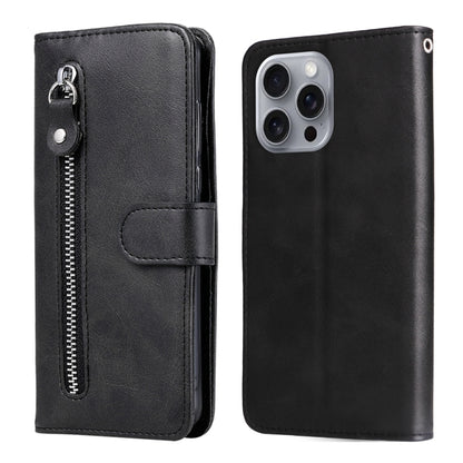 Fashion Calf Texture Zipper Leather Phone Case