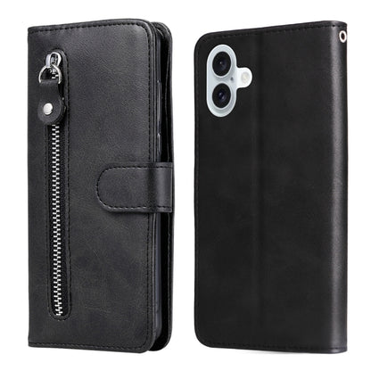 Fashion Calf Texture Zipper Leather Phone Case