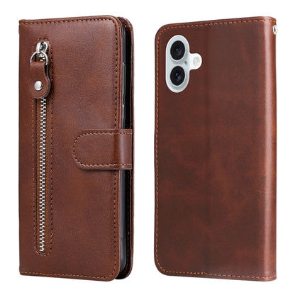 Fashion Calf Texture Zipper Leather Phone Case