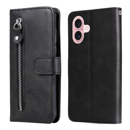 Fashion Calf Texture Zipper Leather Phone Case