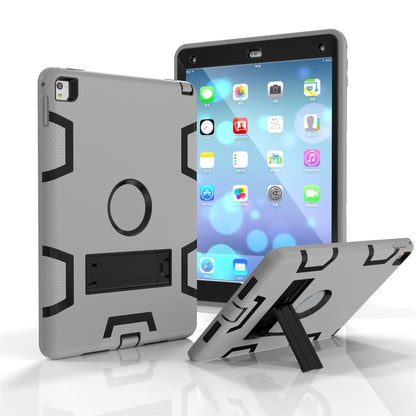 Shockproof PC + Silicone Protective Case，with Holder, For iPad 9.7(2017)