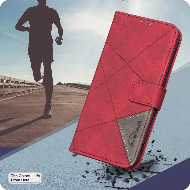Magnetic Buckle Rhombus Texture Leather Phone Case