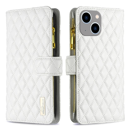 Diamond Lattice Zipper Wallet Leather Flip Phone Case