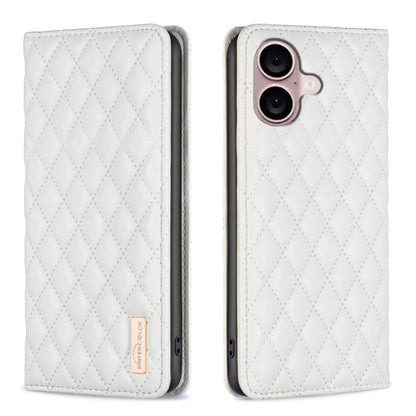 Diamond Lattice Magnetic Leather Flip Phone Case