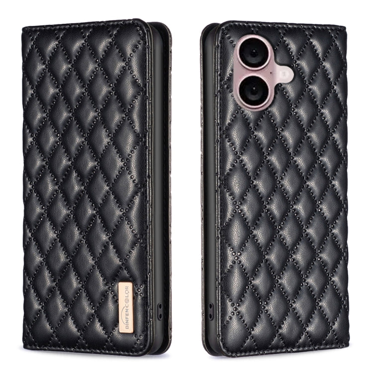 Diamond Lattice Magnetic Leather Flip Phone Case