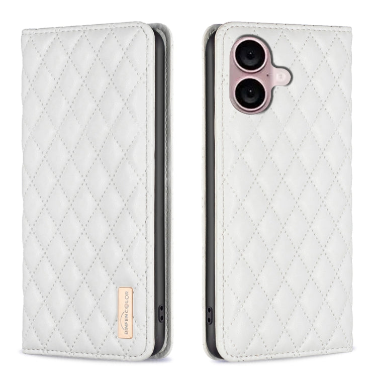 Diamond Lattice Magnetic Leather Flip Phone Case