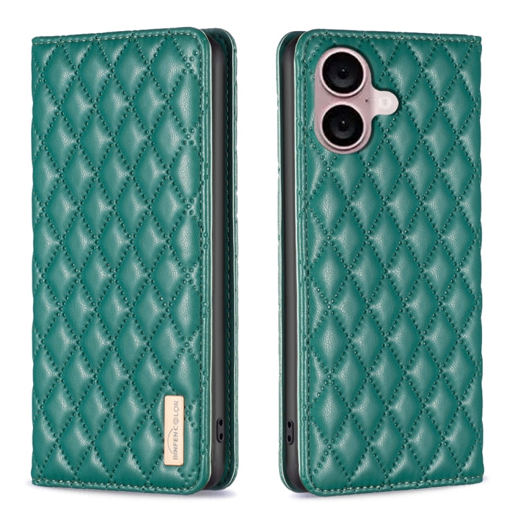 Diamond Lattice Magnetic Leather Flip Phone Case