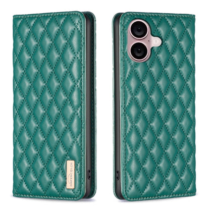 Diamond Lattice Magnetic Leather Flip Phone Case