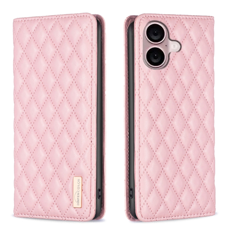 Diamond Lattice Magnetic Leather Flip Phone Case