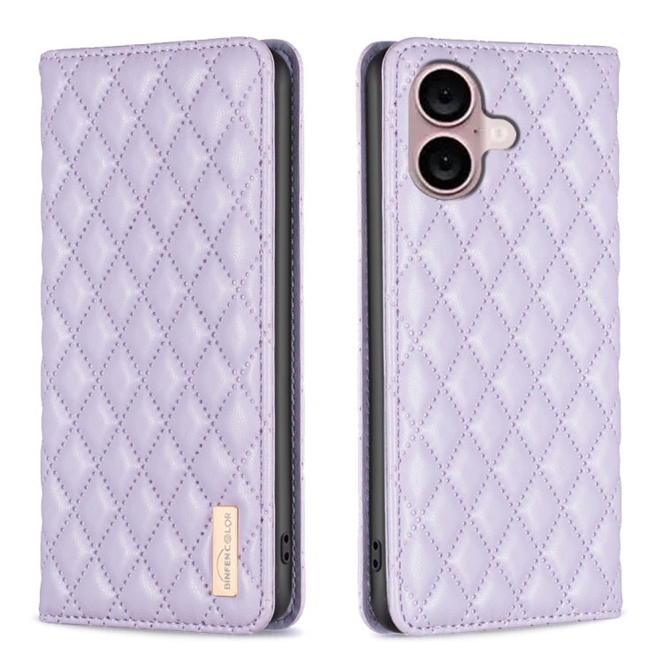 Diamond Lattice Magnetic Leather Flip Phone Case