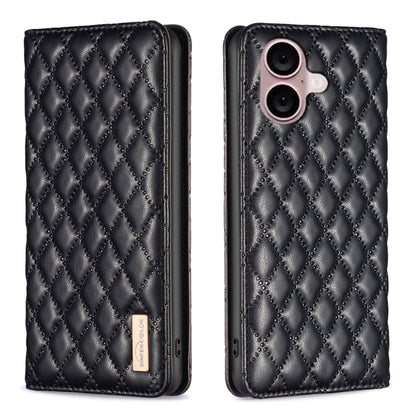 Diamond Lattice Magnetic Leather Flip Phone Case