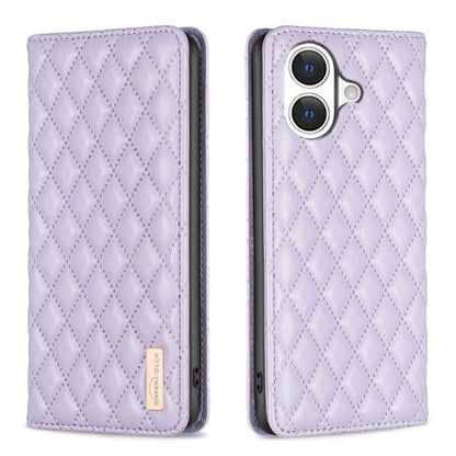 Diamond Lattice Magnetic Leather Flip Phone Case