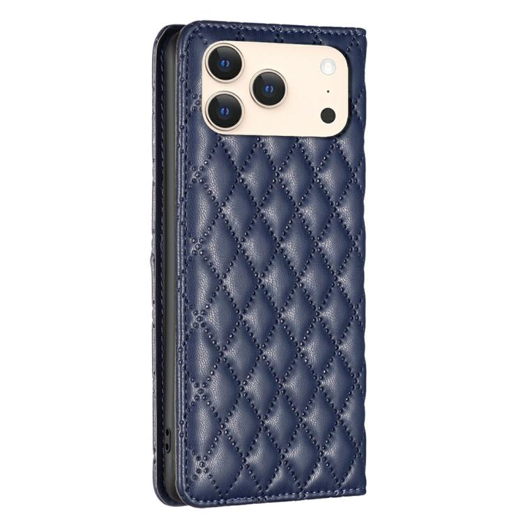 Diamond Lattice Magnetic Leather Flip Phone Case
