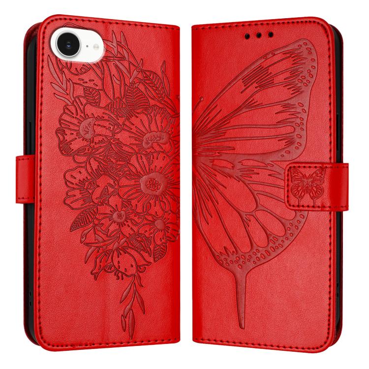 Embossed Butterfly Leather Phone Case