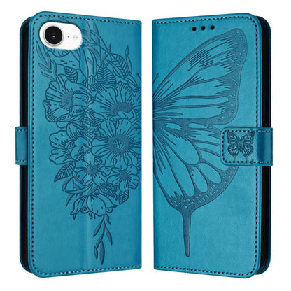 Embossed Butterfly Leather Phone Case