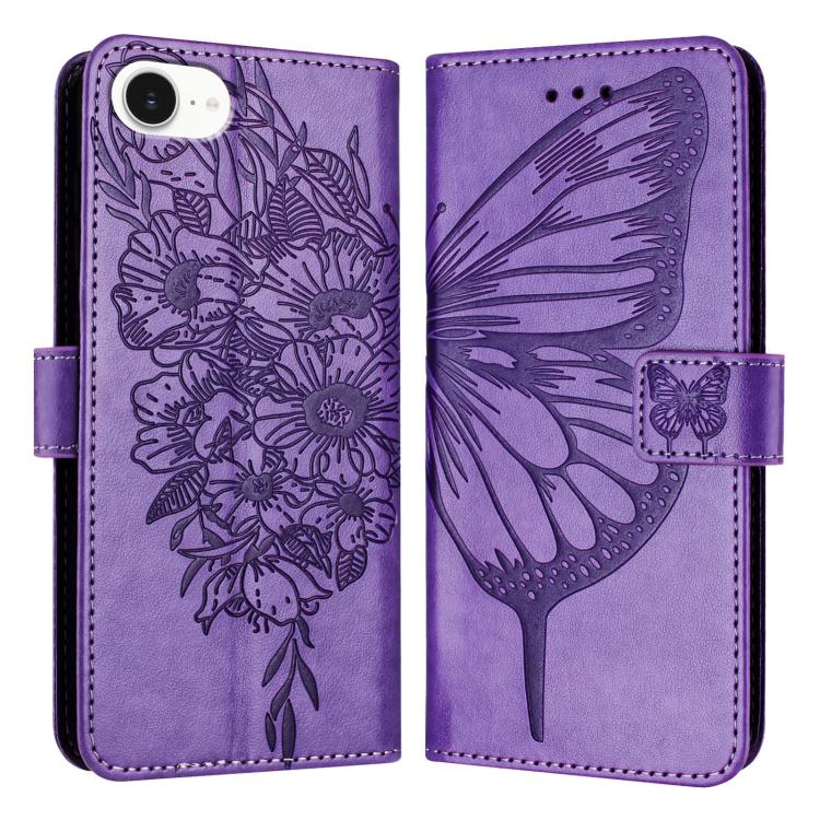 Embossed Butterfly Leather Phone Case