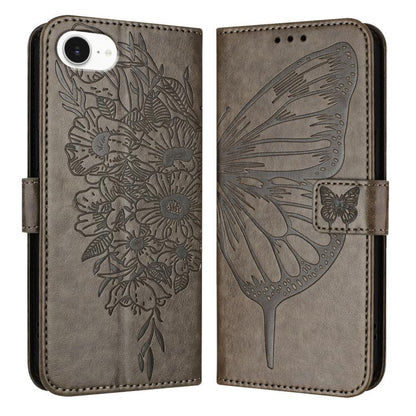 Embossed Butterfly Leather Phone Case