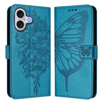 Embossed Butterfly Leather Phone Case