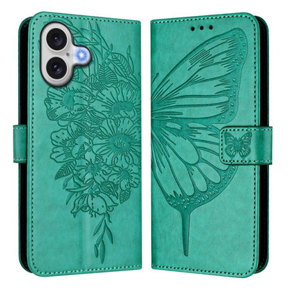 Embossed Butterfly Leather Phone Case