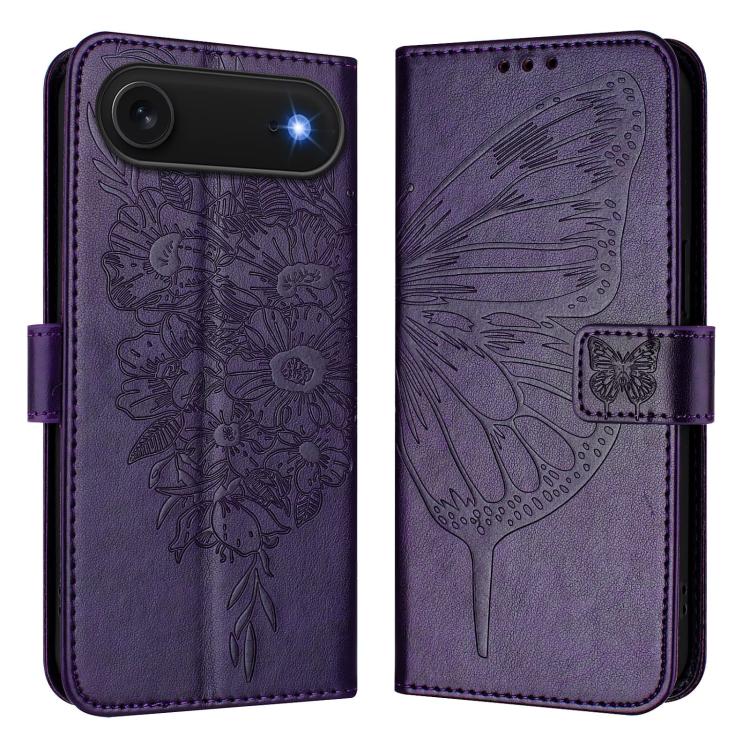 Embossed Butterfly Leather Phone Case